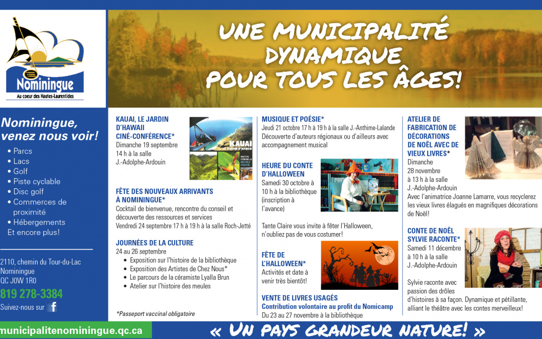 Une municipalité dynamique pour tous les âges!