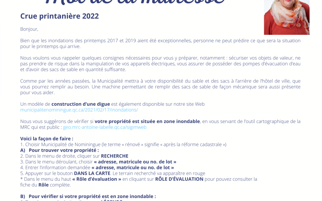 Crue printanière 2022