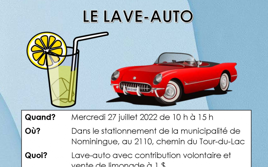 Lave-auto au profit du camp de jour