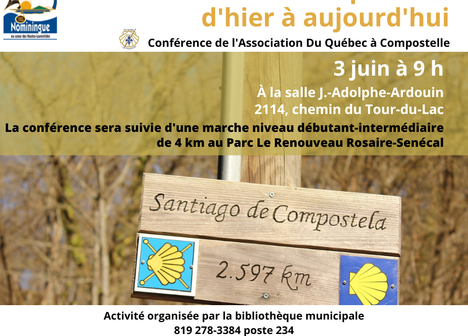 Compostelle d’hier à aujourd’hui – Conférence le 3 juin