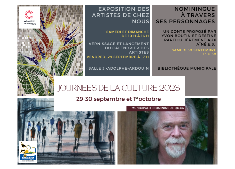 Journées de la culture – 29-30 septembre et 1er octobre