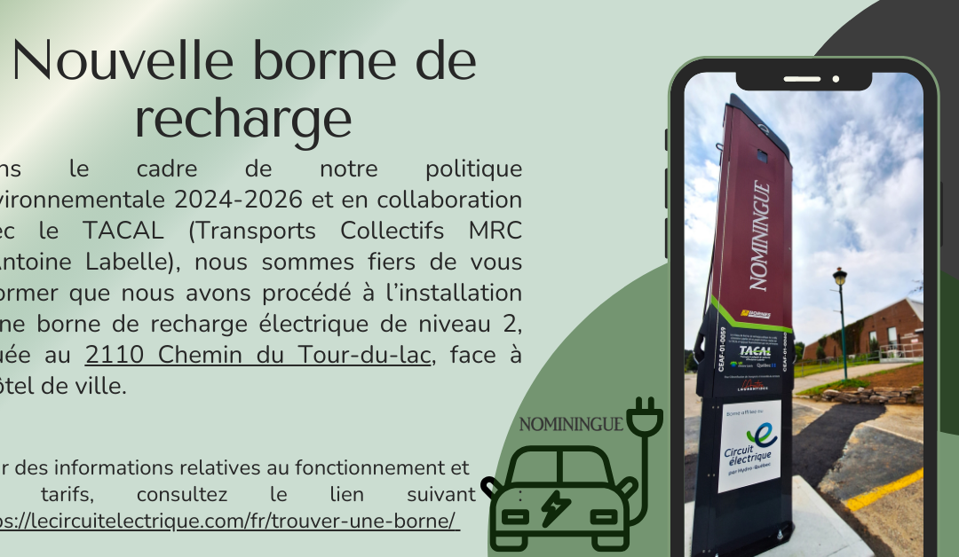 Nouvelle borne de recharge