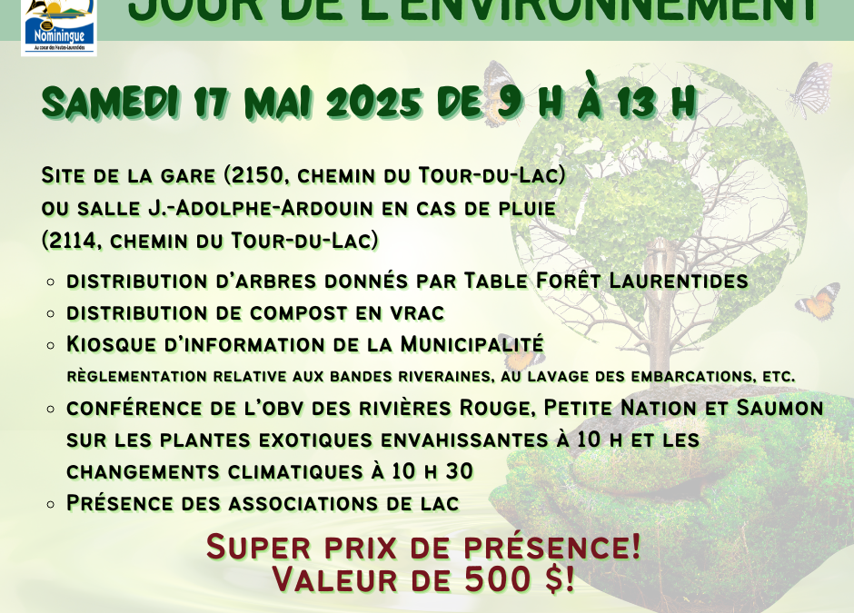 Jour de l’environnement – Samedi 17 mai