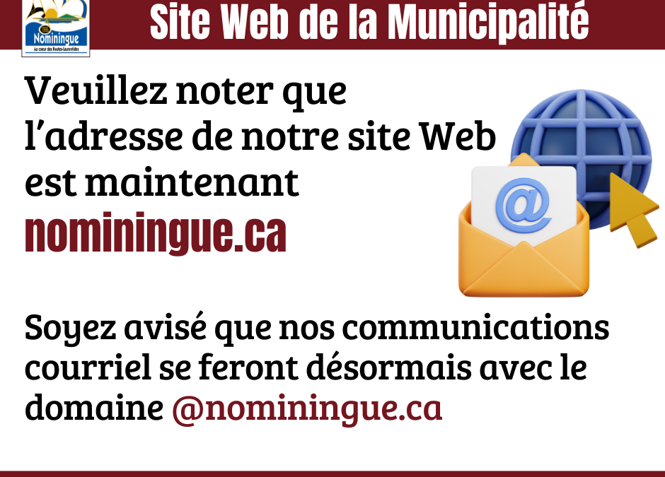Site Web de la Municipalité – Du nouveau!