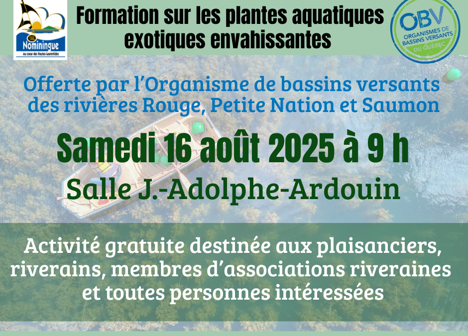 16 août 2025 – Formation sur les plantes aquatiques exotiques envahissantes