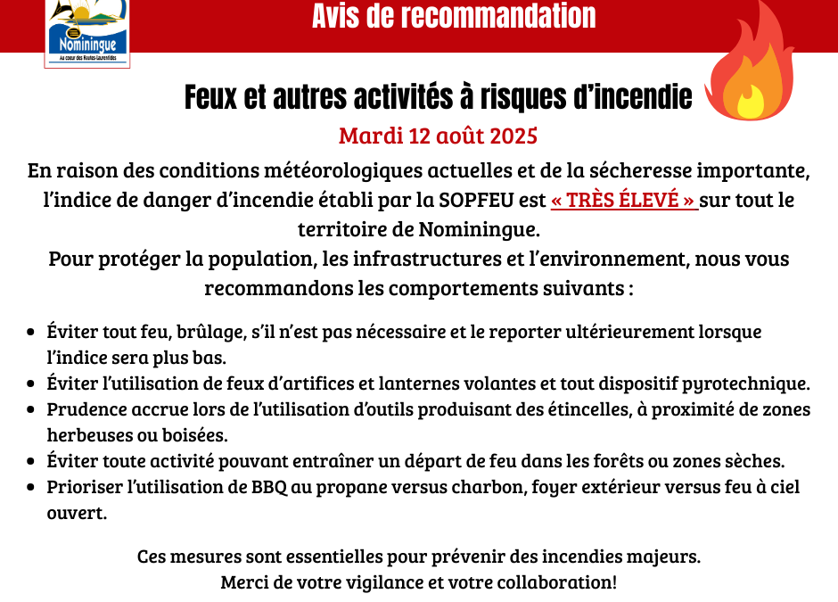 Avis de recommandation