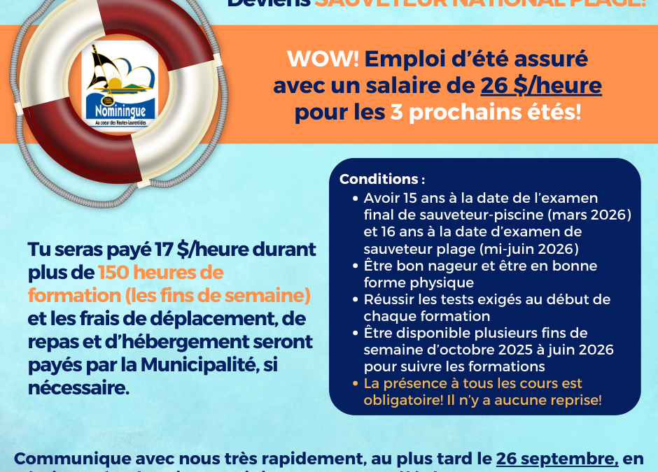 Deviens sauveteur national plage!