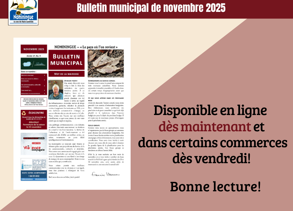 Bulletin municipal de novembre 2025