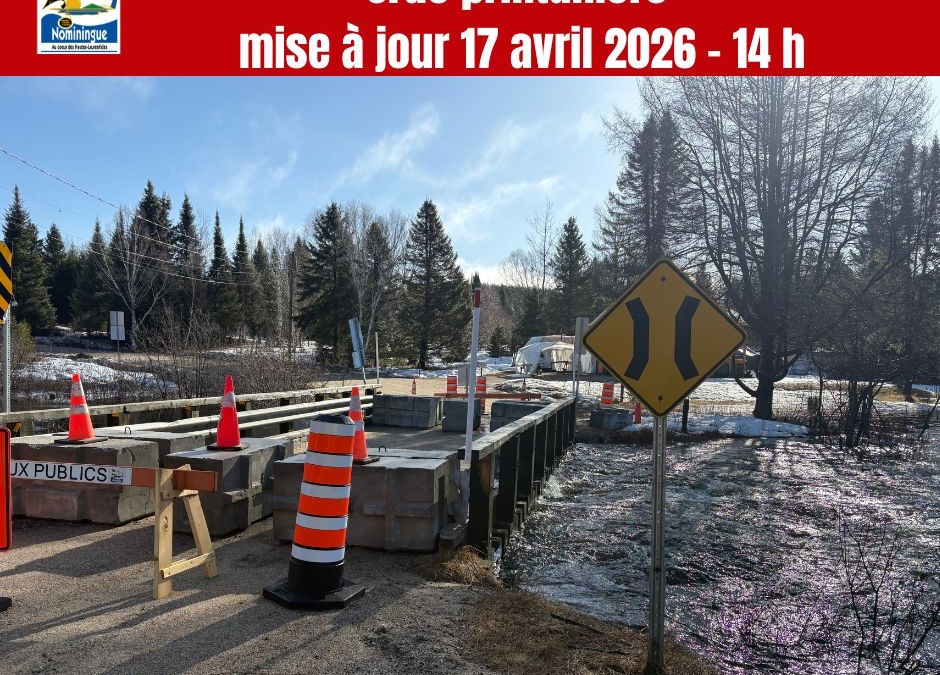 CRUE PRINTANIÈRE – mise à jour au 17 avril 2026 – 14 h