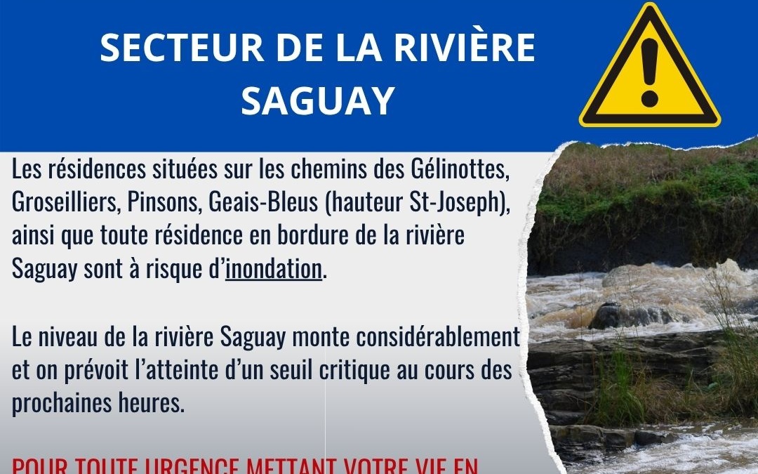 Crue printanière – Avis à la population – 18 avril 2026 18 h 30