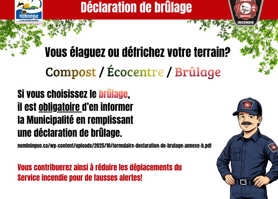 Vous élaguez ou défrichez votre terrain?