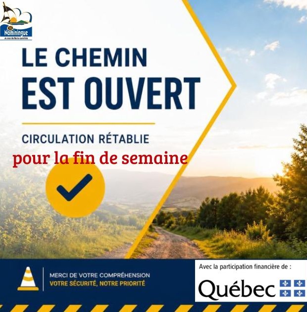 Travaux sur le chemin du Tour-du-Lac – mise à jour 22 mai 2026