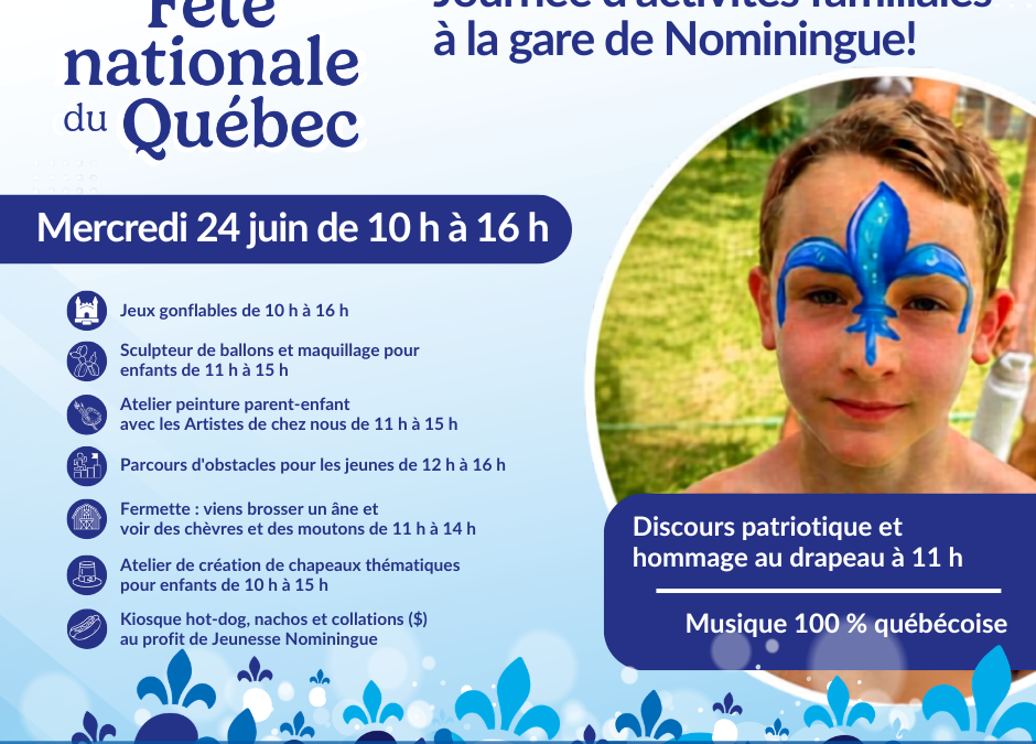 Fête nationale – Journée d&rsquo;activités familiales le 24 juin!