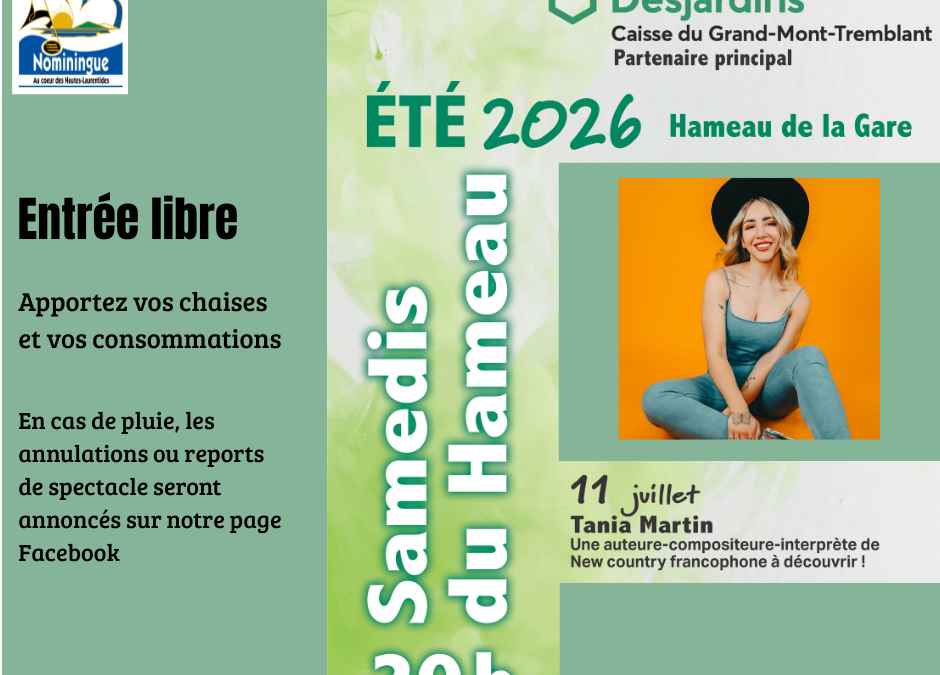 Samedis du Hameau 11 juillet – Tania Martin
