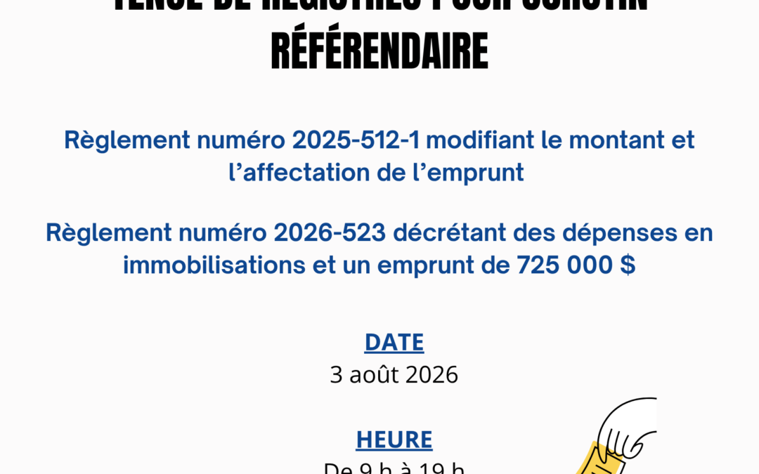 Tenue de registres pour scrutin référendaire